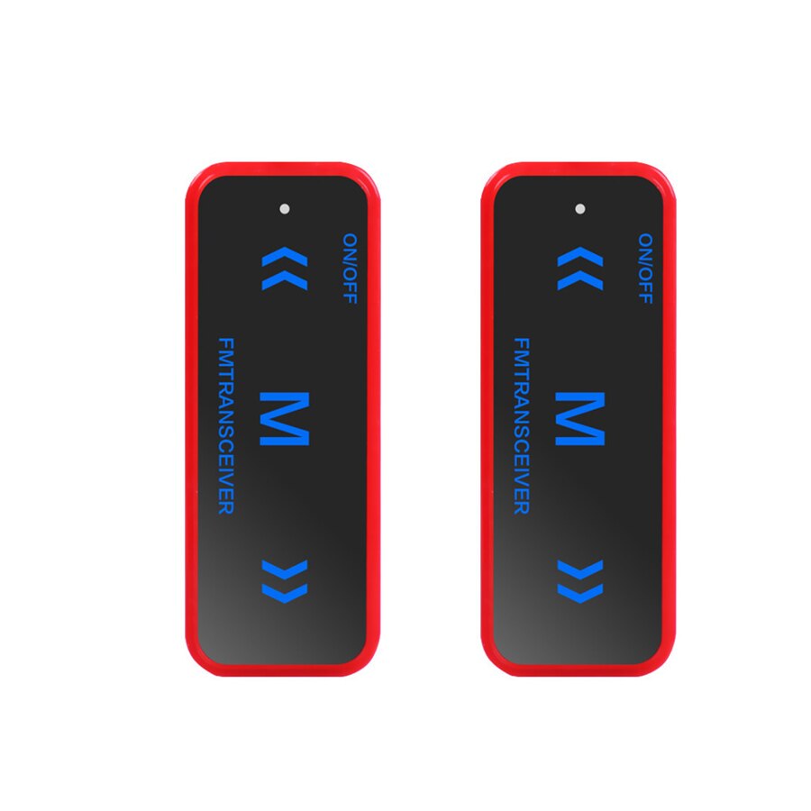 2 pezzi Mini Walkie Talkie 3W 400-470MHz ricetrasmettitore Radio a 2 vie auricolare cuffia paraorecchie ricarica USB walkie-talkie bidirezionali: Rosso