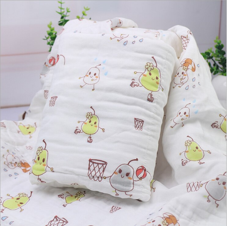 Elinfant – langes en mousseline 100% coton pour bébé, couvertures colorées pour -né, doux, 6 couches, 1 pièce: duck