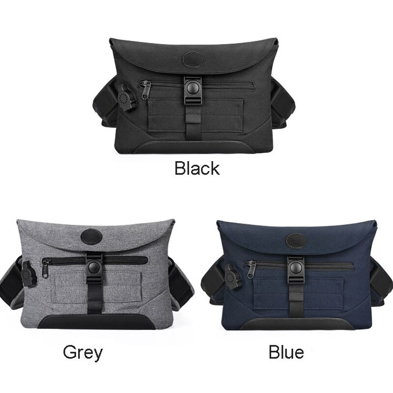 9.7 inch iPad Tablet USB Charging Chest Bag Multi-function Water Repellent Nylon Casual Small Shoulder Bags For Male