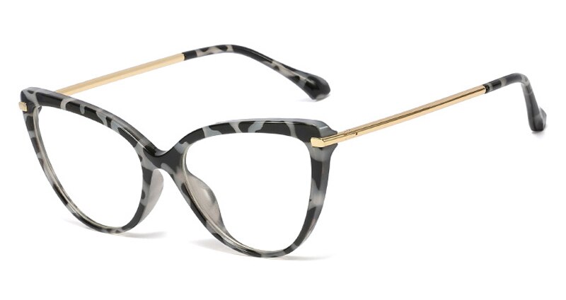 Kachawoo brillen Katze Auge retro Gold tr90 optische rahmen brillen frauen klare linse aufbringen stil neue jahr: grau Leopard Rahmen