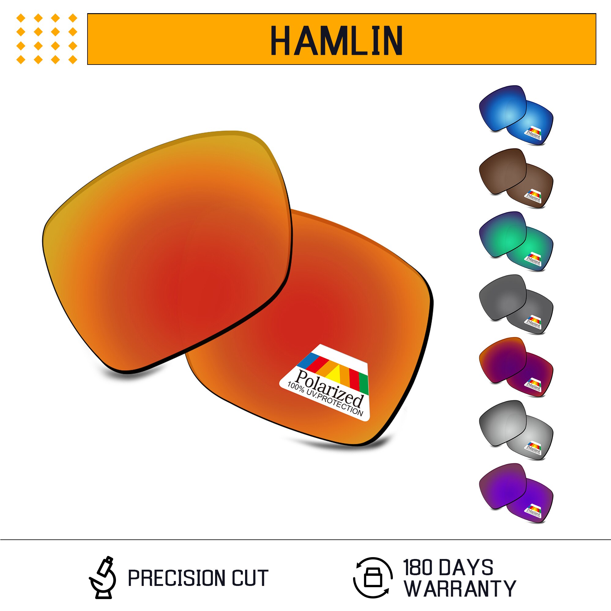 Bwake Polarized Replacement Lenses for-Costa Del Mar Hamlin Sunglasses Frame - Multiple Options