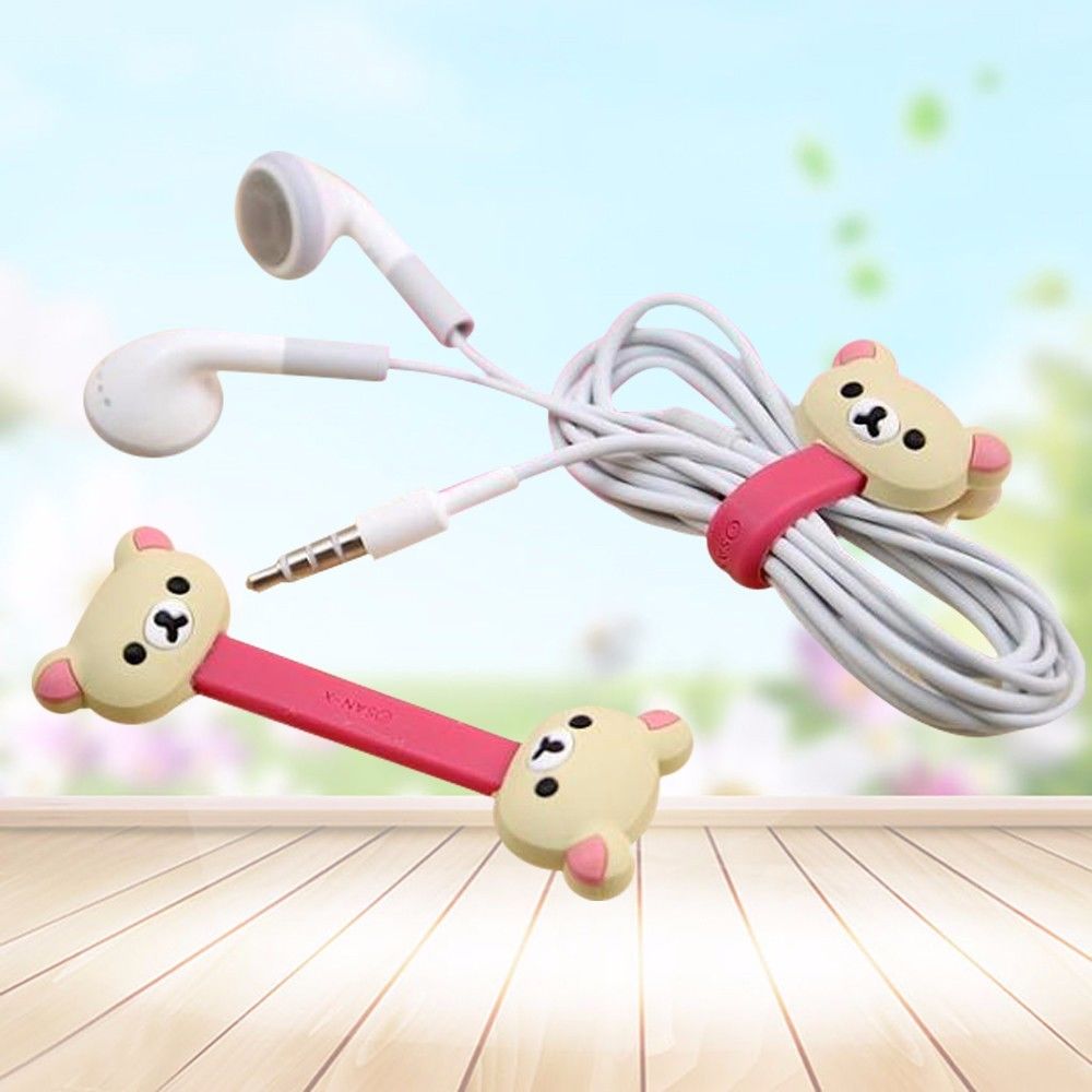 1PCS Super Cute Headphone Cable Winder Manage Organizer For iPhone 5 5s for Samsung Galaxy S4 S5 Made of Plastic