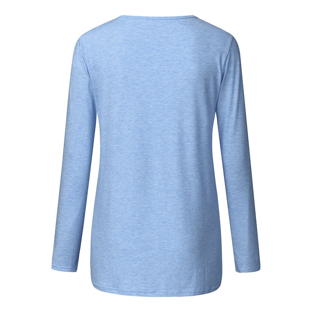 Damen Winter umstandsbluse umstandsbluse herbst seitenknopf tunika damen verlieren langarmshirts kleidung  y924