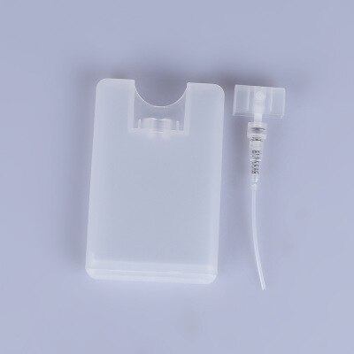 50 Stks/partij 20 Ml Lege Kaarten Plastic Spuit Parfumflesjes Clear Wit Zwart Draagbare Pocket Spray Parfum Verstuiver Containers: Clear
