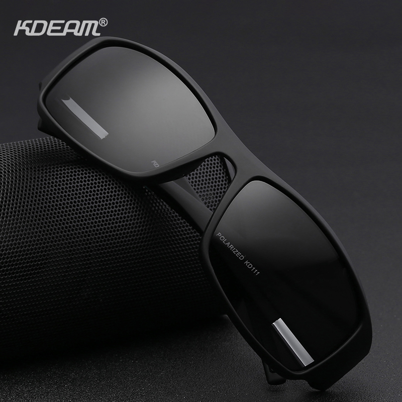 Gafas de sol KDEAM de gama alta para hombre, gafas de sol deportivas polarizadas y UV400 TR90, montura irrompible, gafas antirreflectantes, nuevas