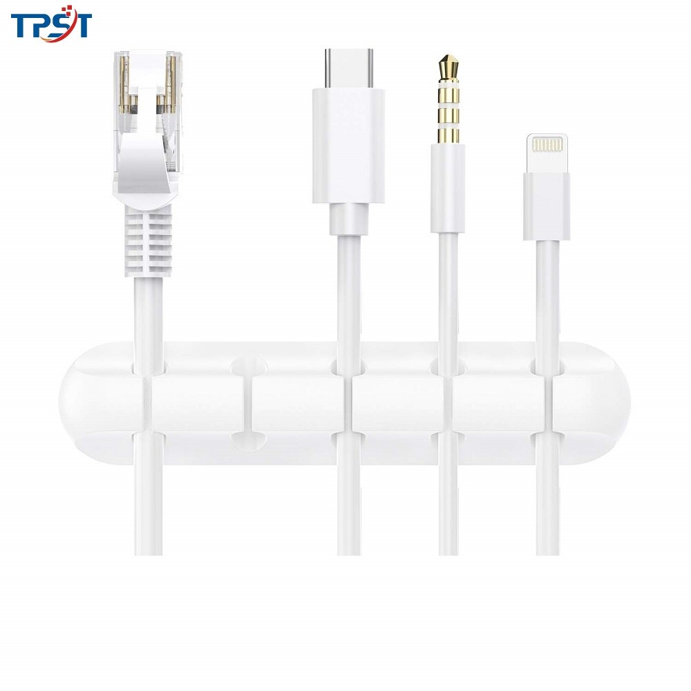 Mulit Protect Usb Cable Protector 5Hole Organizer for Cable Management Table Organizer Desktop Organizers for Office Tapa Cables