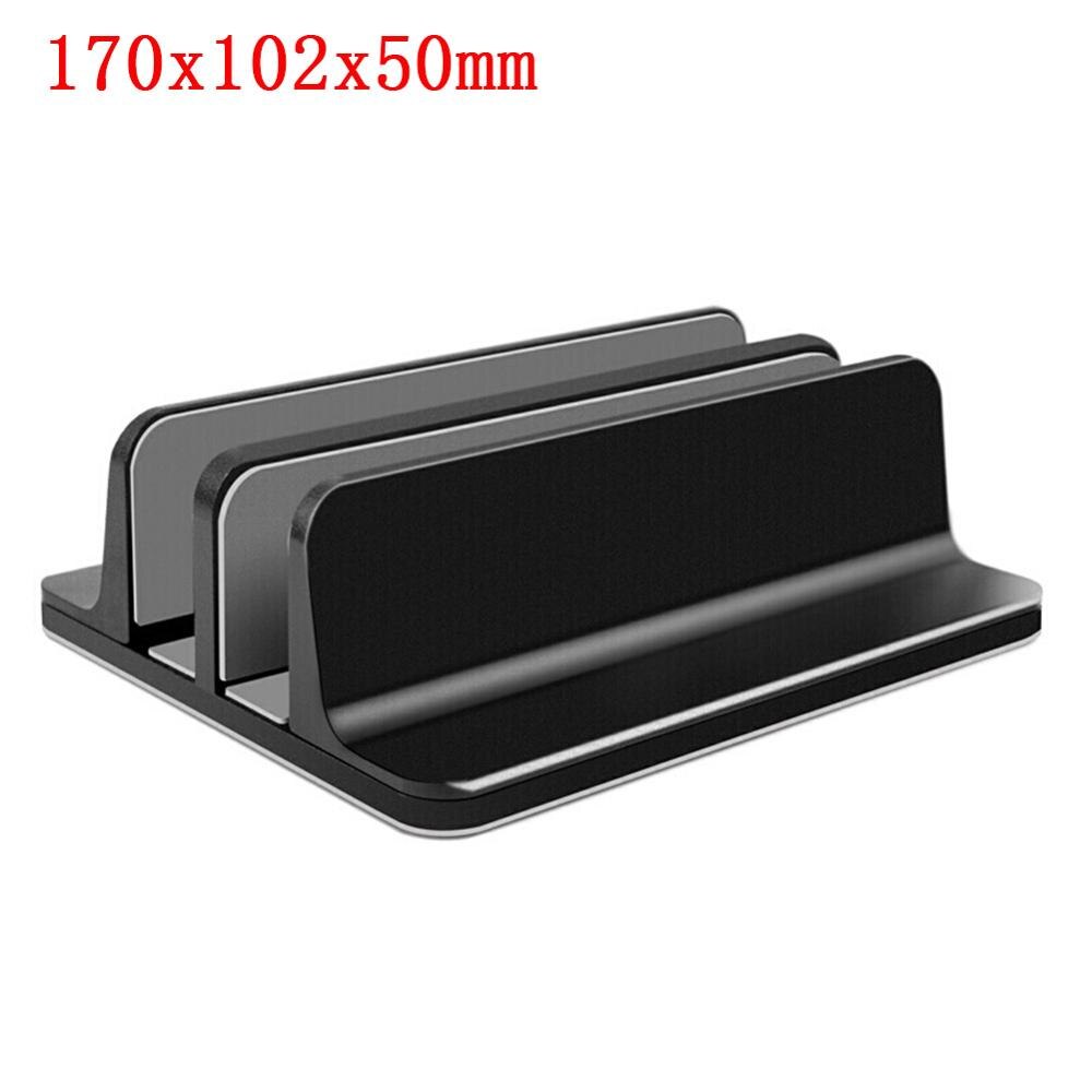 VODOOL Einstellbare Vertikale Laptop Stand Dual Slot Halterung 3D Oberfläche Integrierte Bildung Prozess Notizbuch Schreibtisch Halfter Unterstützung Neue: Schwarz A