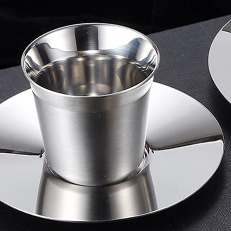 Espresso Mugs Double Wall Stainless Steel Espresso Cups Set,Insulated Coffee Mugs Last for Years Easy Clean
