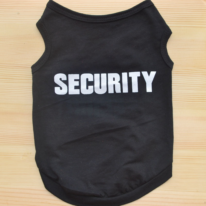 Pet Clothes For Dogs Letter Printing Cooling Vest Sleeveless Dog T-Shirt FBI Police FBI Grid Clothes Poodle Clothes E: Black / XS