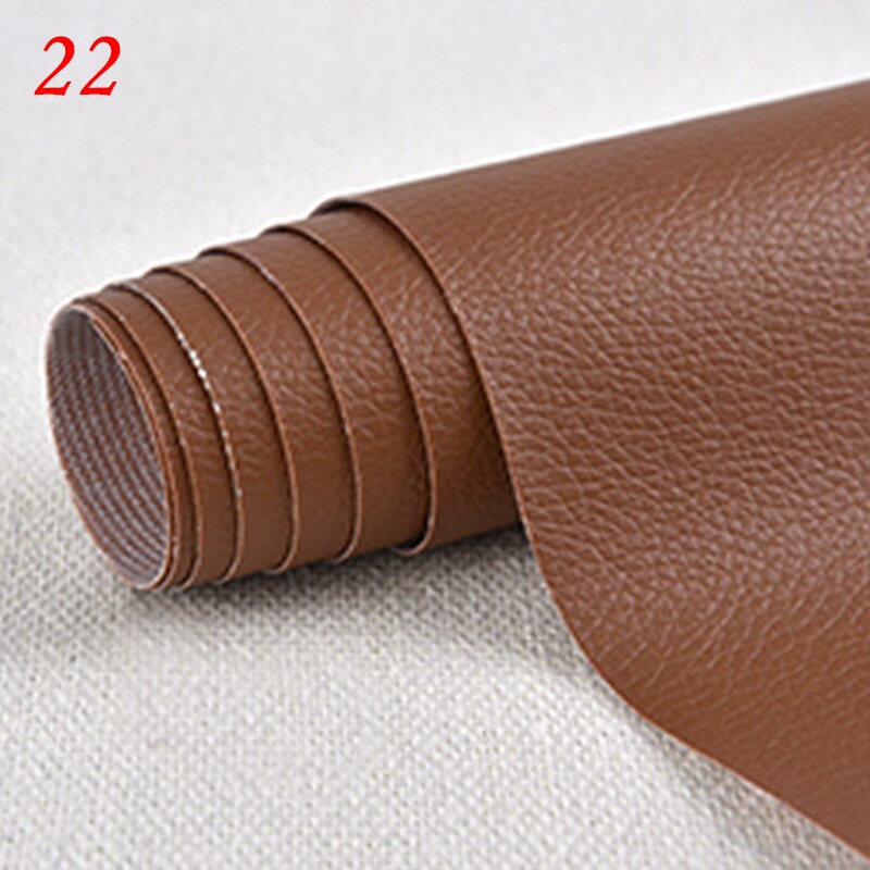 Litchi pu couro sintético 50x137cm, litchi auto adesivo falso couro tecido para costura saco de laço broches sofá carro material diy: 22