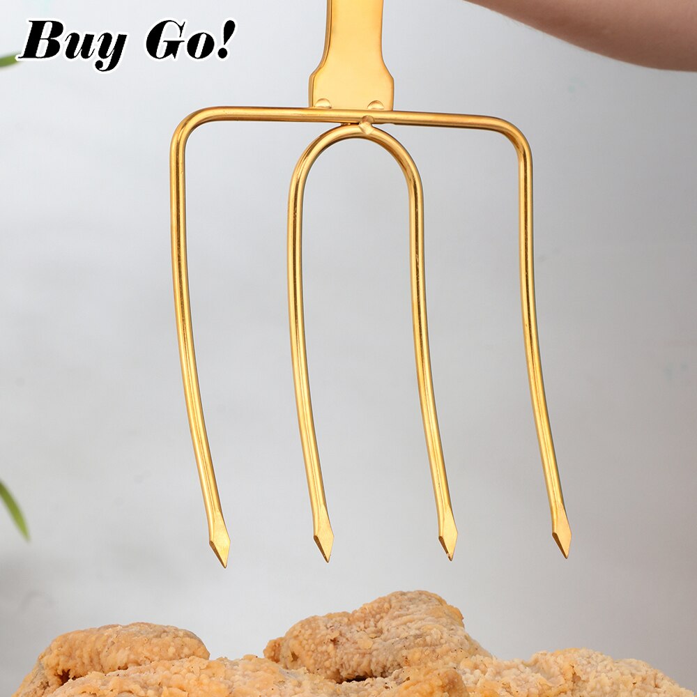 1/2Pcs Rvs Turkije En Gevogelte Lifters Vorken Gebraden Ham Kip Vlees Klauwen Serveren Vorken Outdoor Bbq grillen Tool