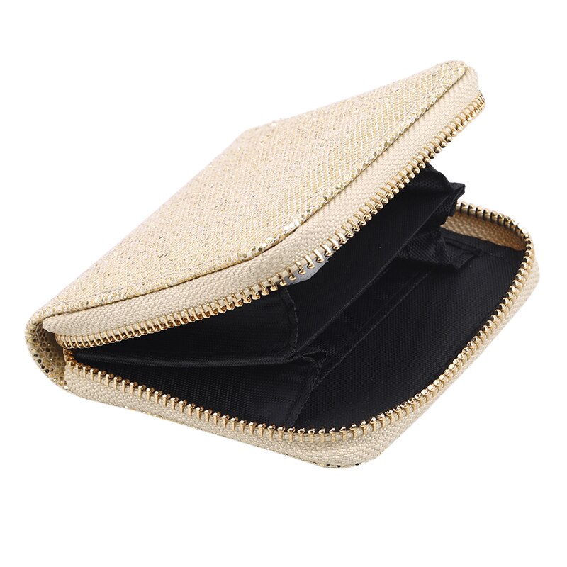 Leren portemonnee dames kwastje rits korte portemonnee glitter dames kleine creditcardhouder portemonnees pailletten