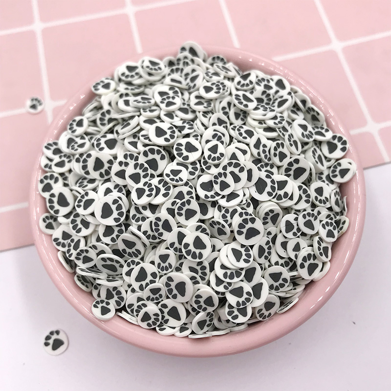 Klei-arcilla polimérica de plástico para manualidades, arcilla suave de 50g, con patas de oso de colores, accesorios para partículas de barro de 5mm: 4