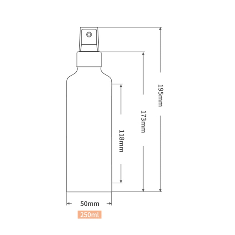 30ml aluminium spray verstuiver fles hervulbare lege flessen zwarte pomp verstuiver 250ml cosmetische verpakkingstool