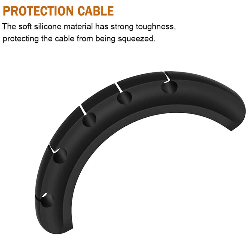 Cable Clips Silicone Material Flexible Bendable Cord Holder Self Adhesive Organizer USB Cable Winder for Desktop Wire Management