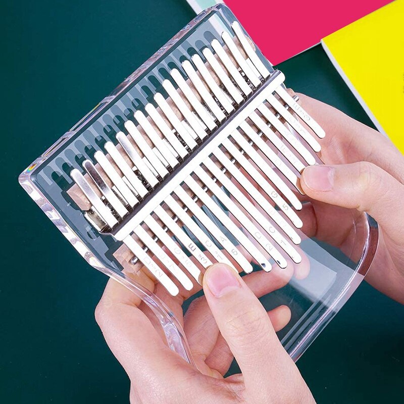 17 Toetsen Kalimba Duim Piano Transparant Acryl Met Draagtas, Muzikale Cadeaus Voor Kinderen Volwassen Beginners