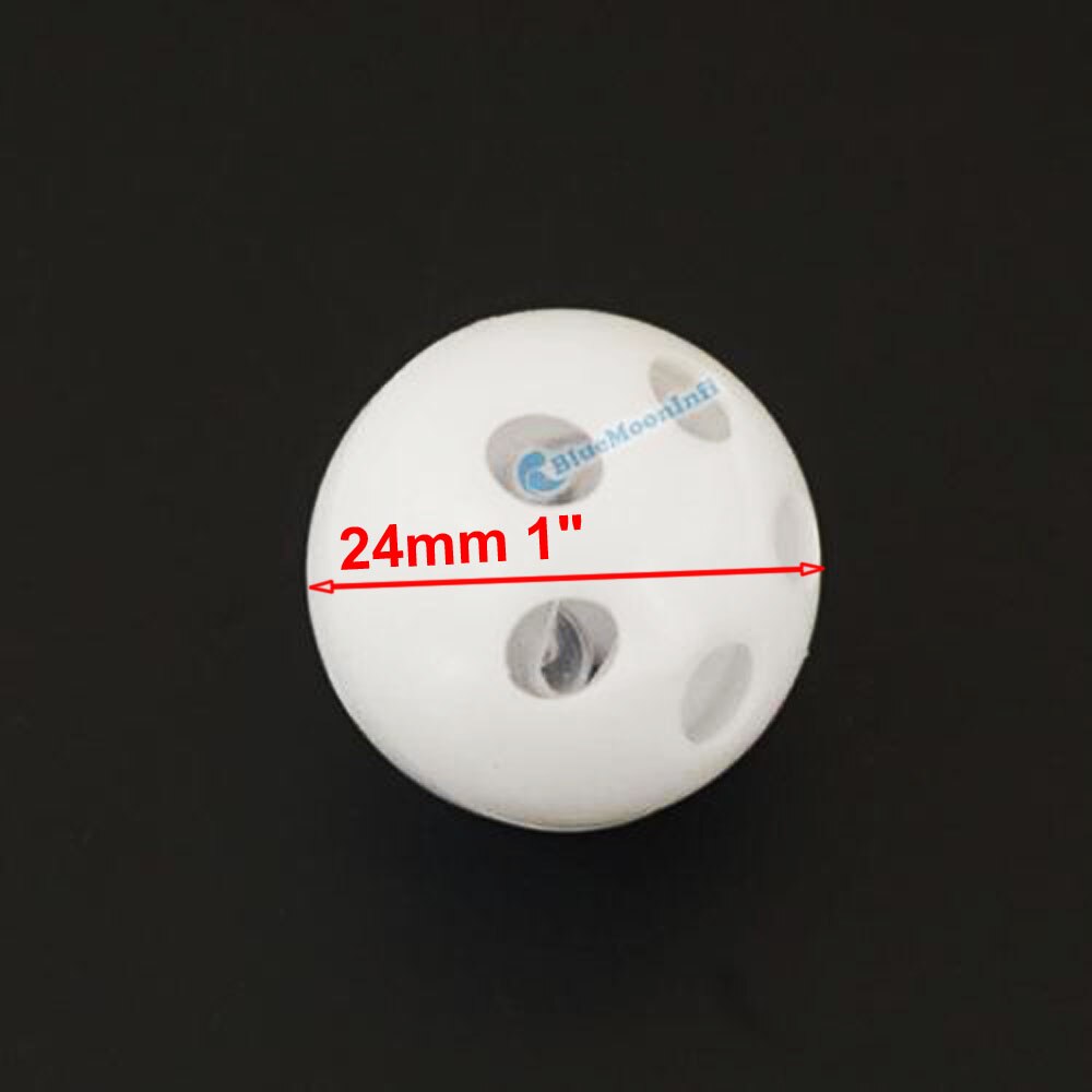 Jouet en plastique hochet rond 24mm 38mm 20/50 pièces/Lot | Bal, blanc réparation des jouets en Pet pour bébés, insertion de dispositif de bruit, pièce ronde
