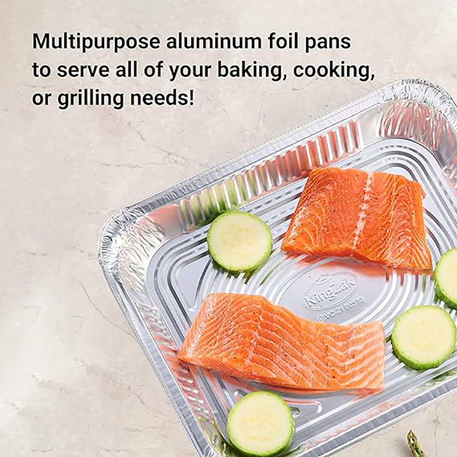50 stuks wegwerp aluminiumfolie, verschillende maten, blikken pannen zijn perfect voor koken, verwarmen, opbergen en bereiden van voedsel.