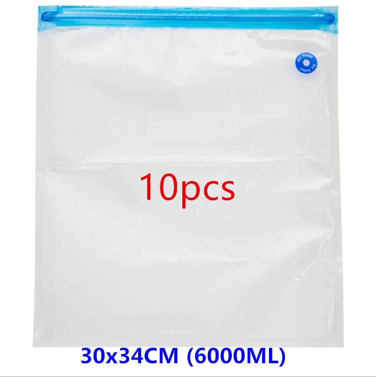 USB Portable Food Vacuum Compression Bag Vacuum Machine Electric Pumping 5 Bags Reusable Ziplock Bag Eco Friendly: 30x34cm