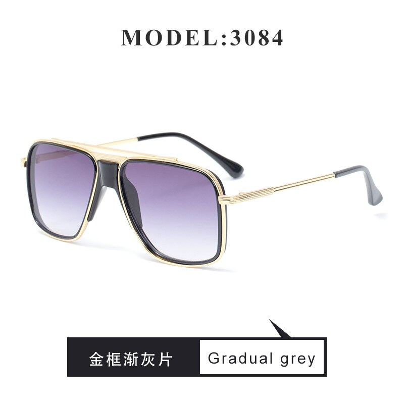 Zonnebril Mannen Europese En Amerikaanse Trend Zonnebril Trendy Box Dikke Neus Zonnebril Mannen: Bruin