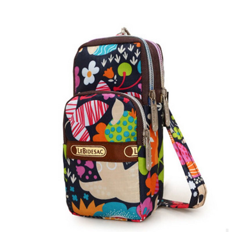 Womens Portable Shoulder Bag Girls Cell Phone 9 Colors Coin Purses Multi-color Small Cross Body Purse: 7