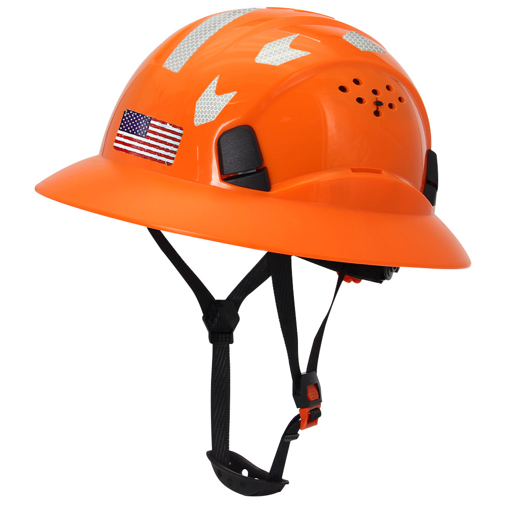 CE Full Brim Safety Helmet with Reflective Sticker Construction Hard Hat Protective Working ANSI Rescue Cap for Engineer: Blue