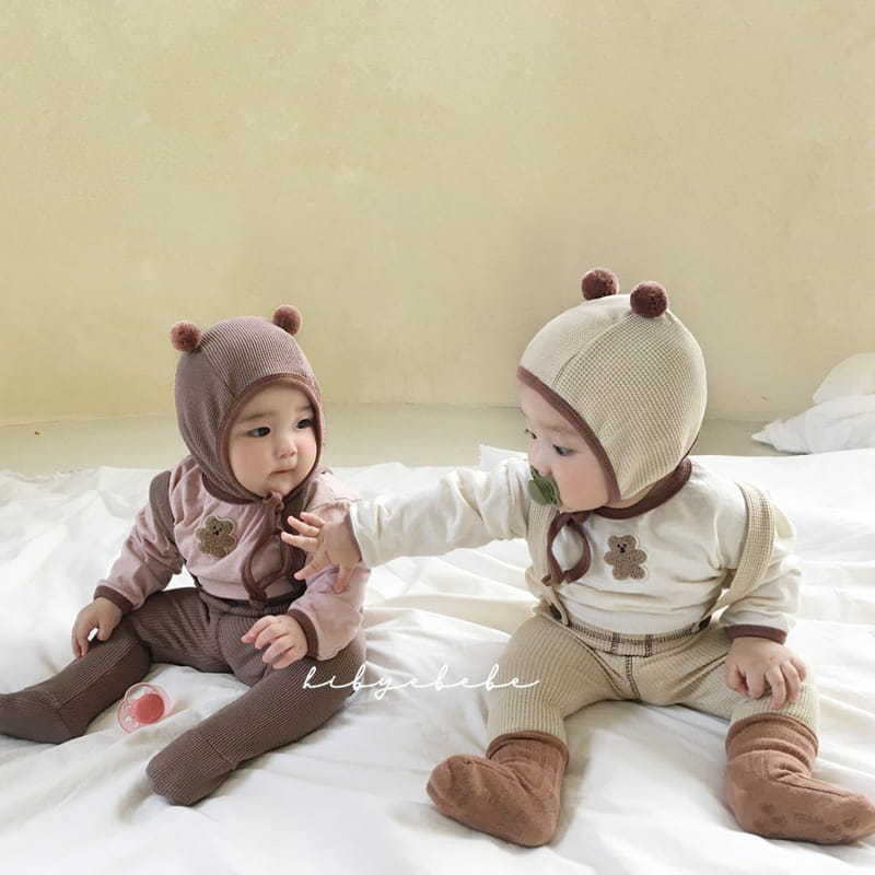 Conjunto de 2 piezas de ropa para bebé, pantalones de algodón para niña pequeña, pantalones de Pp, Tops de manga larga con estampado de oso, Leggings + sombrero, novedad