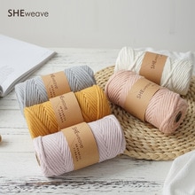 Single Strand Macrame Cord, Macrame rope 4mm×50m(54yd) Colorful Cotton Cord for Macrame supplies,Wall Hanging