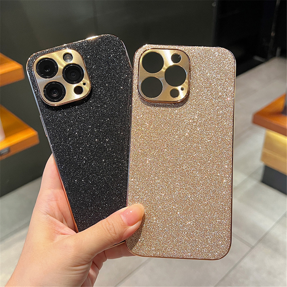 Luxury Plating Bling Glitter Rhinestones Gem Diamond Phone Case For iPhone 16 15 13 12 11 14 Pro Max Camera Protection Cover