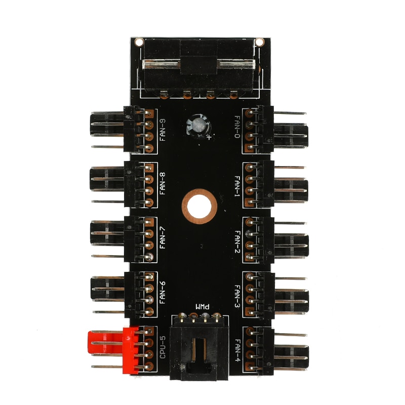 4Stift PWM Fan Hub Geschwindigkeit Regler Regler 12V 10 Weg Für Computer fallen Mit PWM Verbindung Kabel CPU Fan gewidmet Schnittstelle