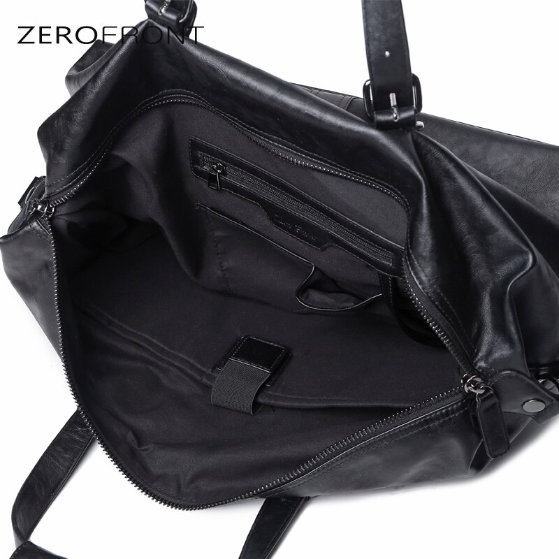 Populaire man bag PU Lederen Weekend Plunjezak Draagbare Delijke heren Leisure Reistas Zwarte Handtas