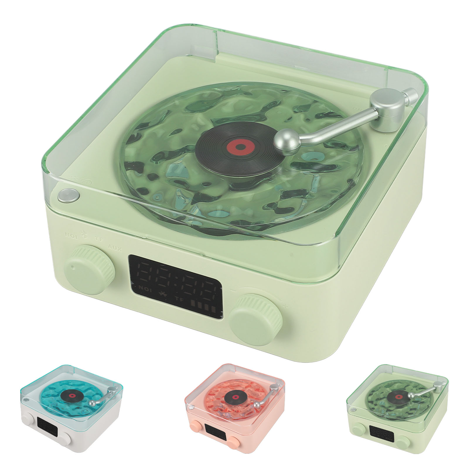 Platenspeler Speaker 3 In 1 Draagbare Bluetooth Speaker Oplaadbare Stereo Geluid Multifunctioneel Stijlvol Voor Woonkamer