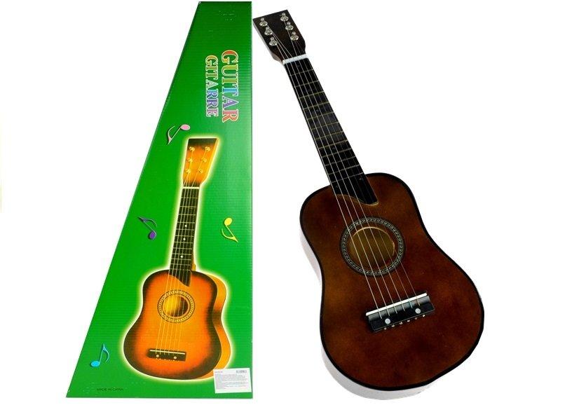 Dunkelbraun holz Art gitarre wie eine wahre