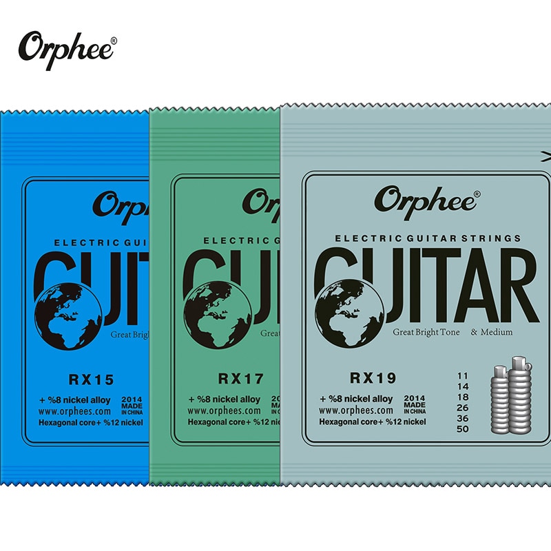 Orphee 6 Stks/set Vernikkeld Staal Gitaar Snaren Voor Elektrische Gitaar Met Originele Retail Pakket Gitaar Accessoires