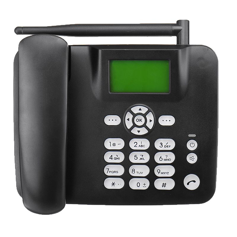 Zwarte Vaste Desktop Draadloze Draadloze Telefoon 4G Gsm Desk Phone Sim-kaart Sms Functie Desktop Telefoon Machine