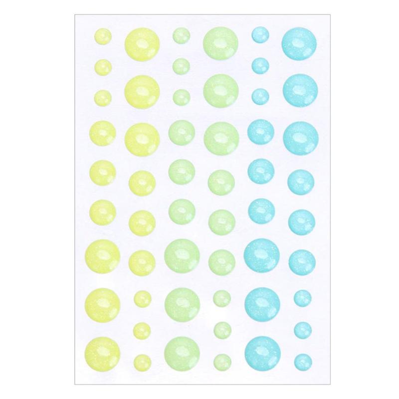 54pcs/pack Enamel Dot Sticker Sugar Sprinkles Self-adhesive Resin Assorted for DIY Scrapbooking Photo Album Card Crafts