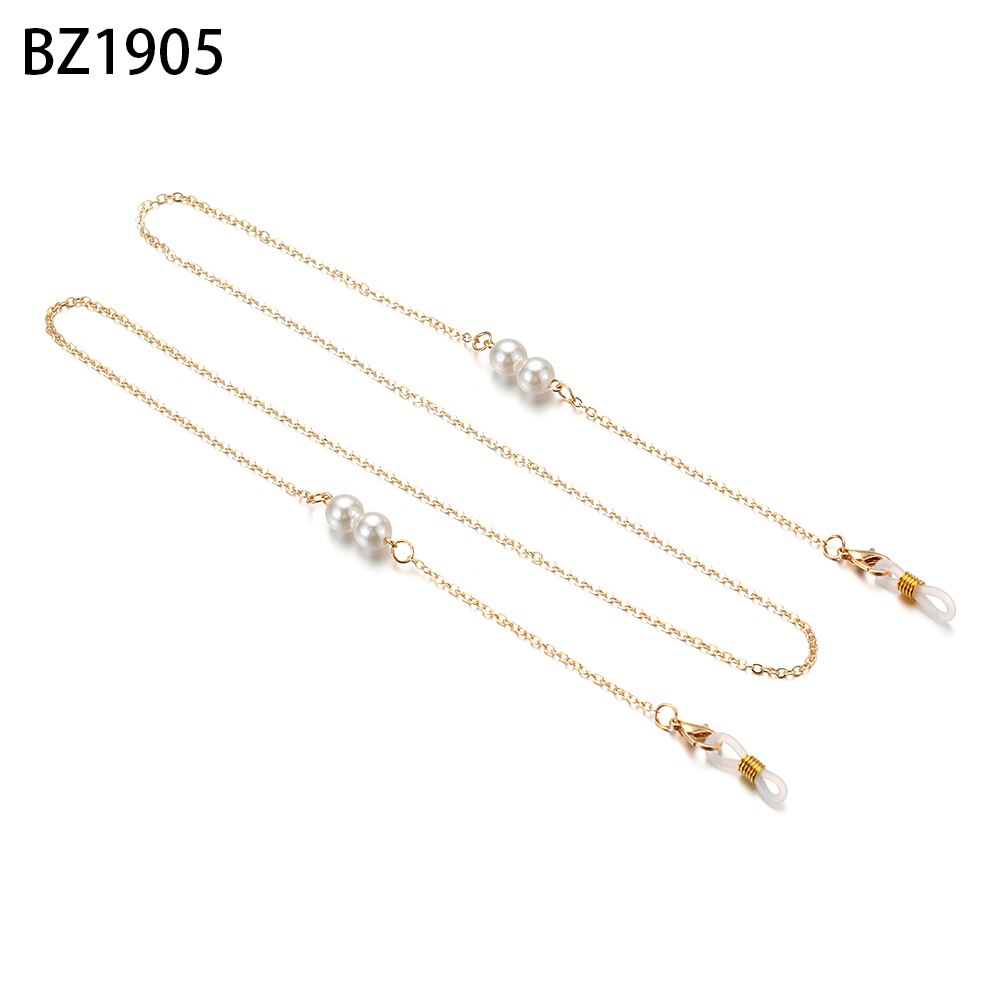 Reading Glasses Chain for Women Metal Sunglasses Cords Beaded Eyeglass Lanyard Hold Straps Eyewear Retainer: BZ1905