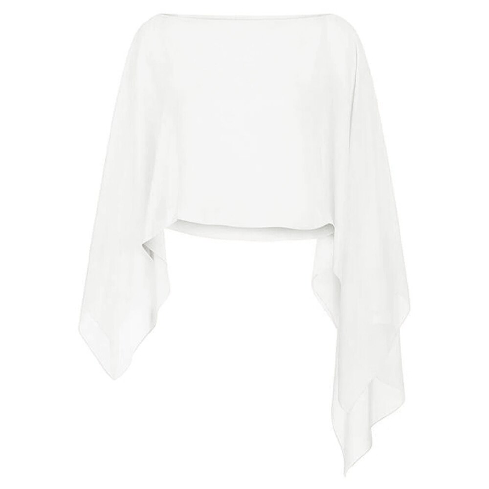 Capa de boda para mujer, chal de gasa rosa suave y ligero con botón, envoltura informal, capas formales de noche, capa de verano para mujer: ivory
