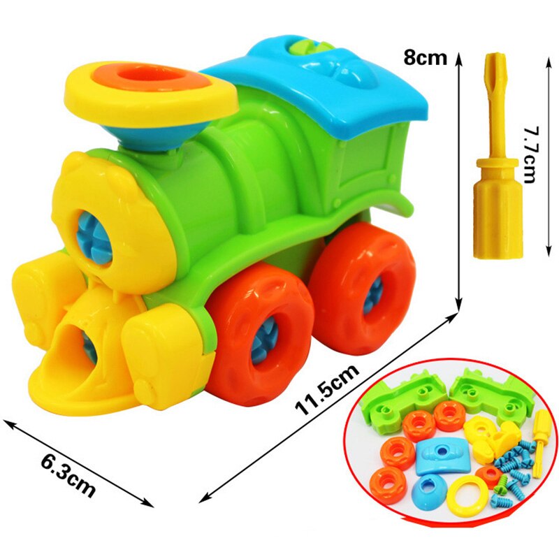 Babearly-rompecabezas 3d de plástico para niños, juguete educativo para desmontaje de moto, chico