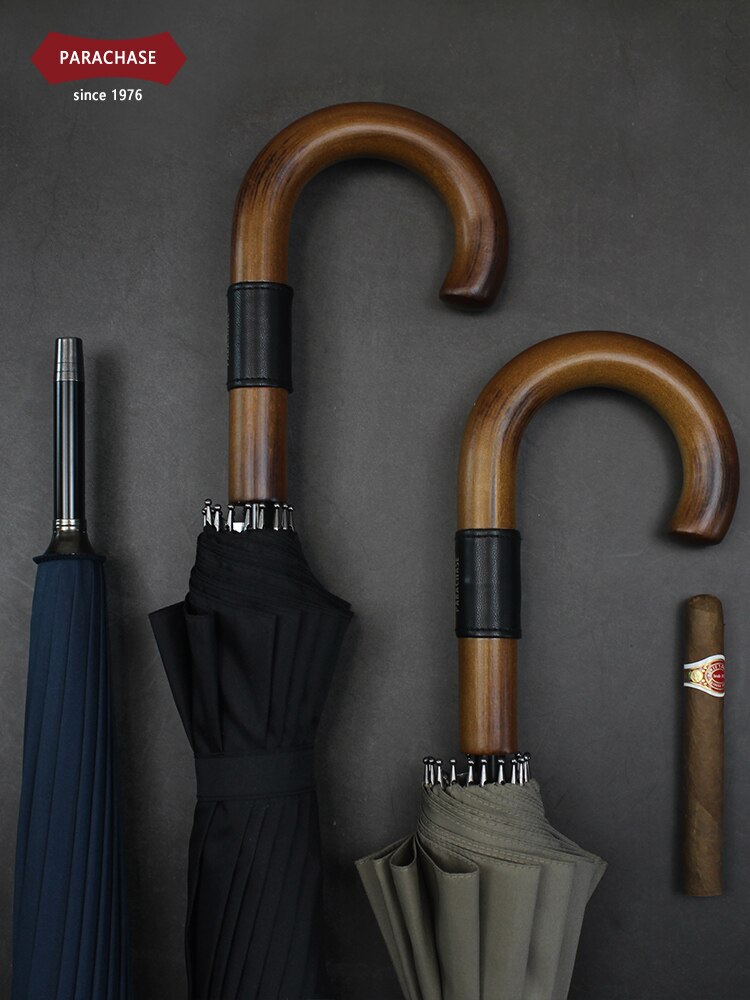 Japanese Umbrella Windproof 16-bone Big Long Handle Umbrella Sun UV Men Business Rain Umbrellas Large Double Regenschirm SY244