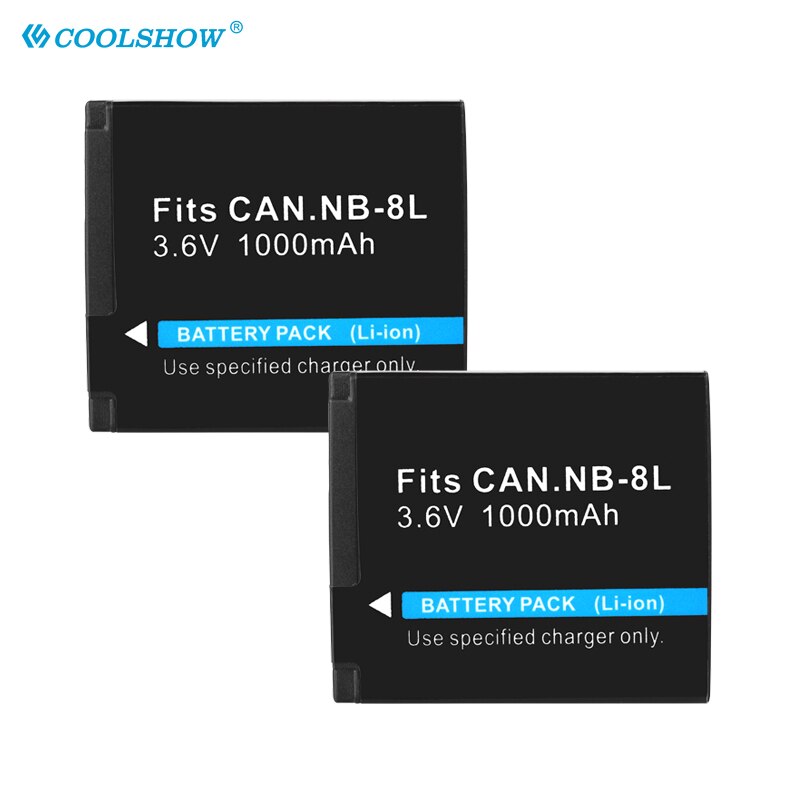 Kamera batteri  nb 8l nb8l nb -8l för canon powershot  a3300 a3200 a3100 a3000 a2200 a1200 is 1000 mah batterier tillbehör