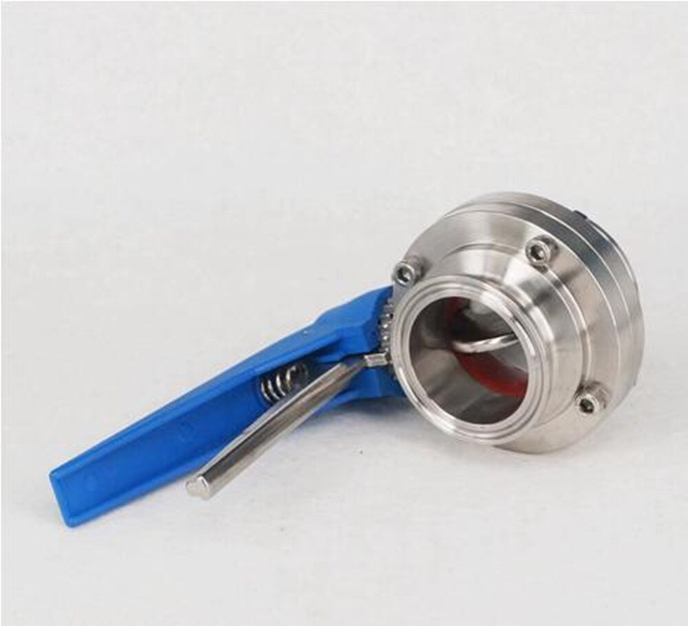 3'' 76mm Pipe OD 3" Tri Clamp Sanitary Butterfly Valve Flow Control Squeeze Trigger Homebrew SUS 304 Stainless Steel