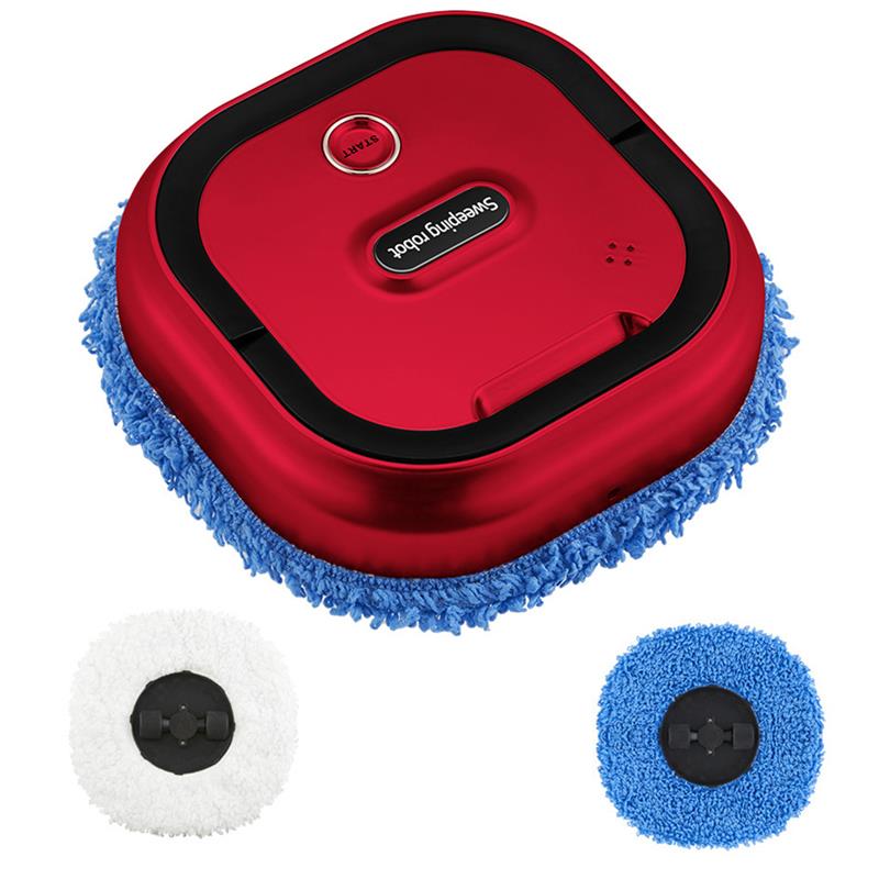 Smart Vegen Robot Auto Vacuüm Haar Dust Remover Droog Nat Veegmachine Vloer Wassen Tool: Rood