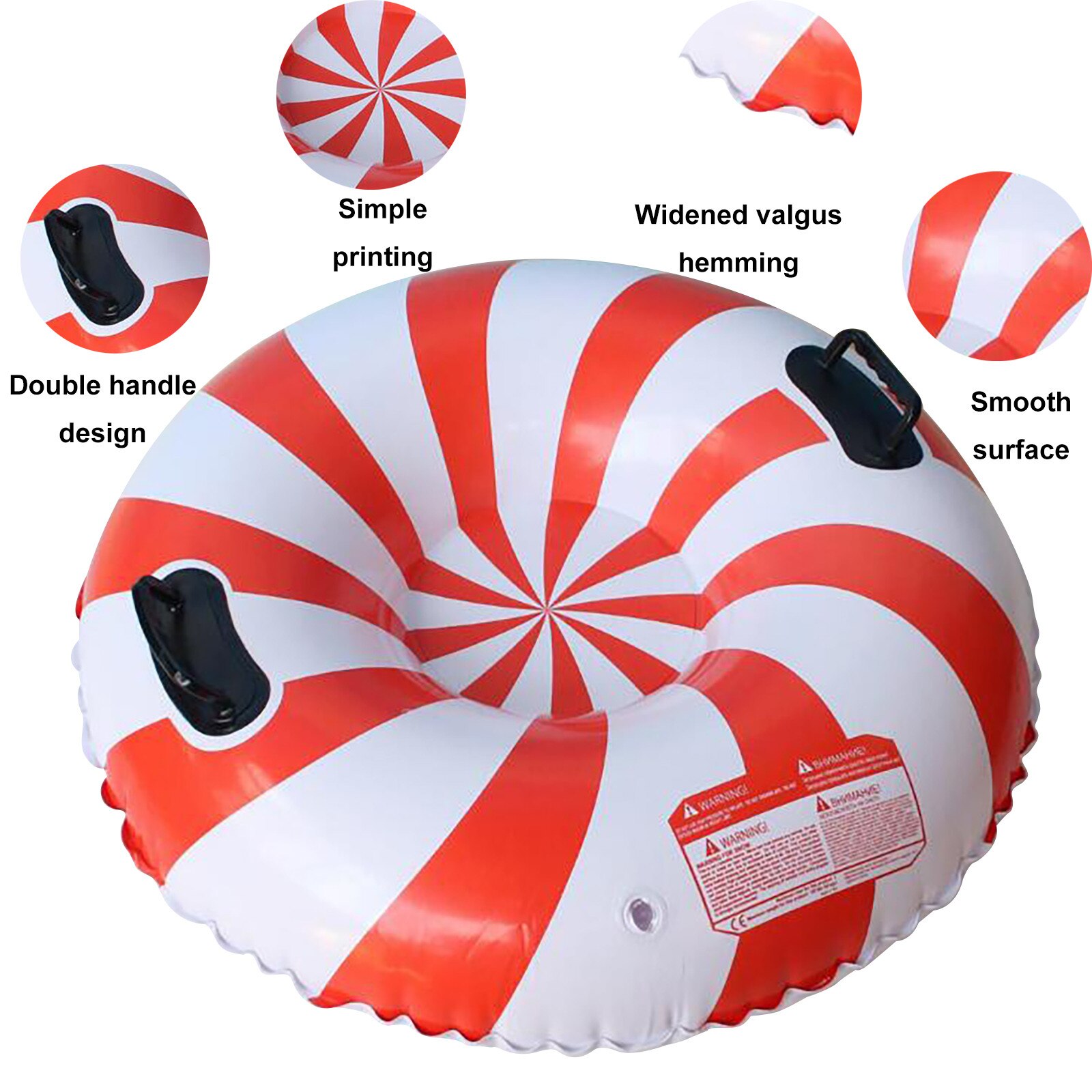 Inflatable ski mat tube for heavy snow in winter, selected high and durable to provide inflatable sledges for children F