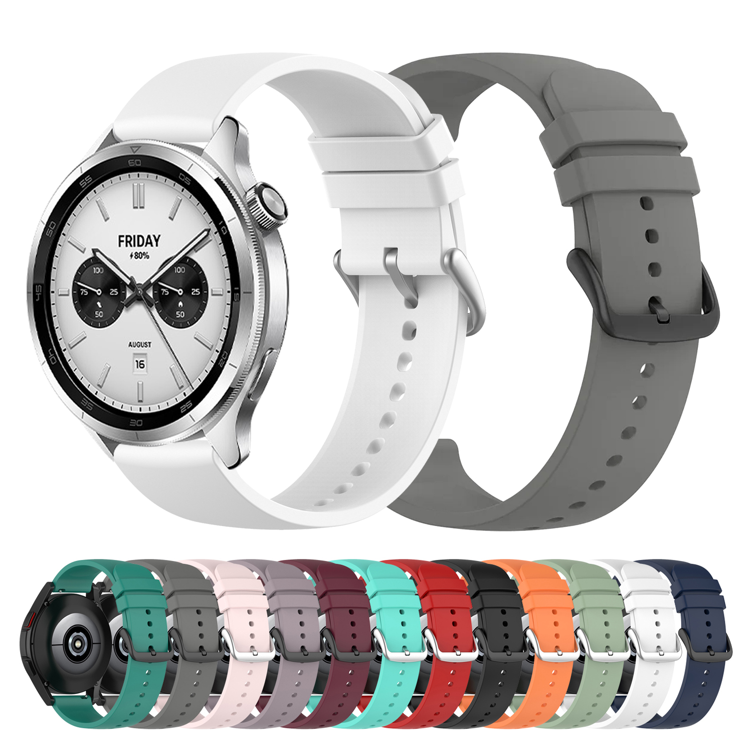20mm 22mm silikonebånd til xiaomi watch  s4/s3/s2/s1 pro rem til huawei ur/garmin armbånd vandtæt armbånd til amazfit