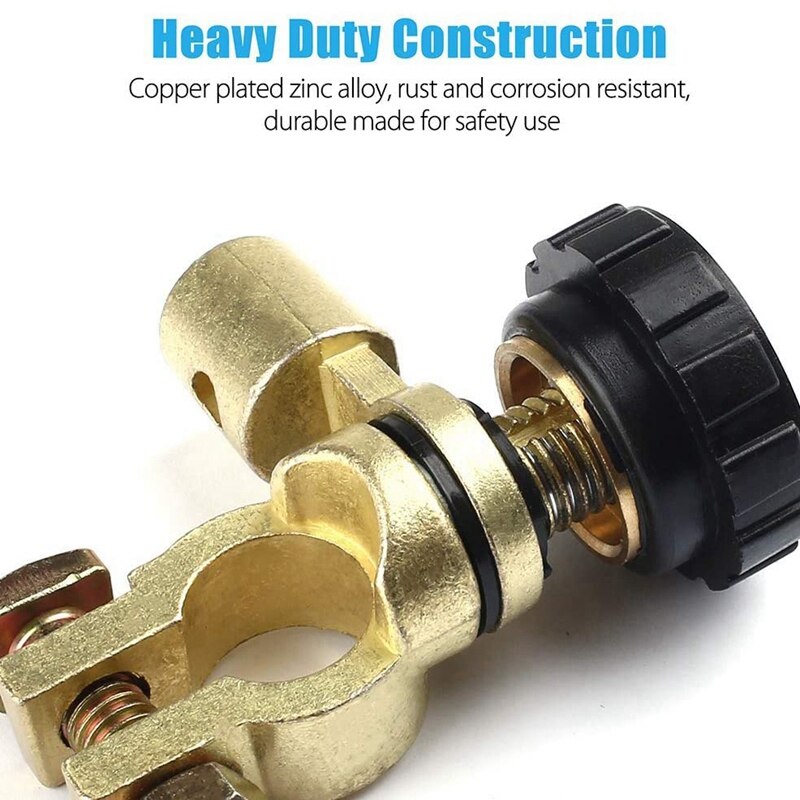 Top Post Battery Disconnect Switch for Cars Trucks Boats RVs 12V 24V Battery Cutoff Switch 360 Degree Battery Switch