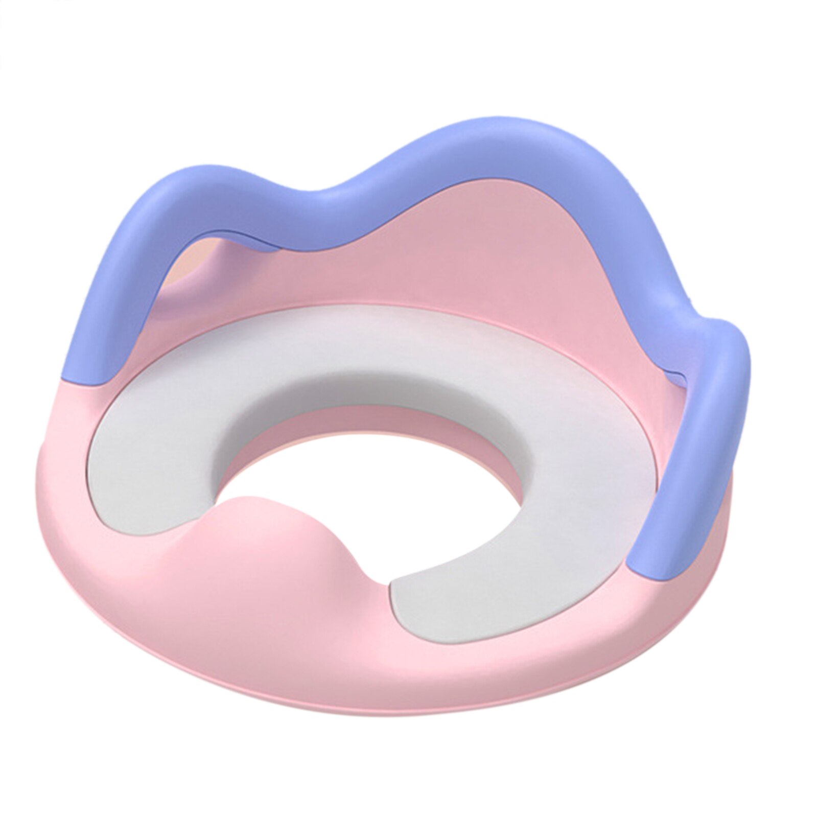 Boys Girls Potty Training Seat Multifunction Easy Install Toddlers Portable Home Backrest Universal With Handle Kids For Toilet: Pink PVC