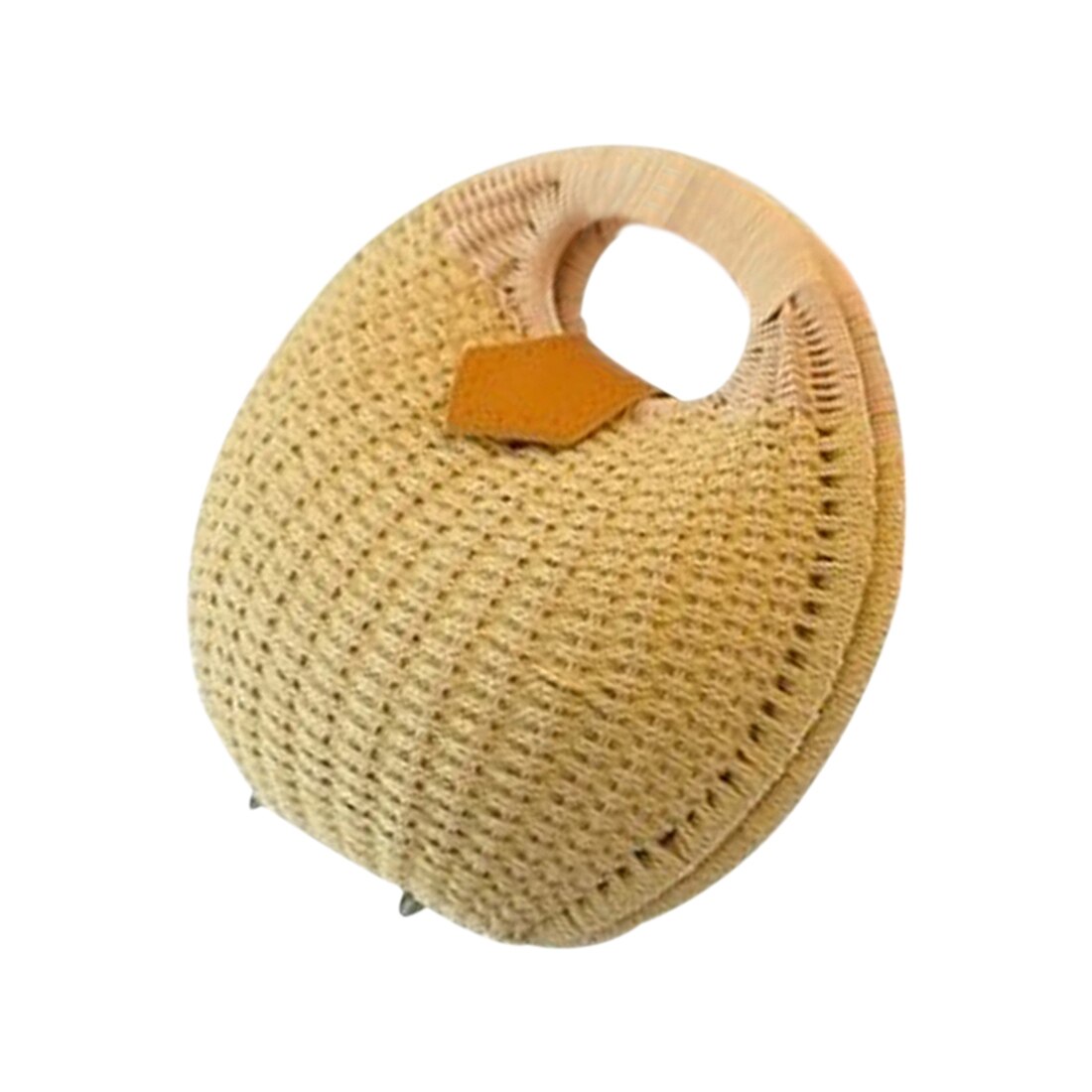 Snail's Nest Tote Handbag Summer Beach Bags Woman Straw Bags Women's Handbag Rattan Bag: Beige