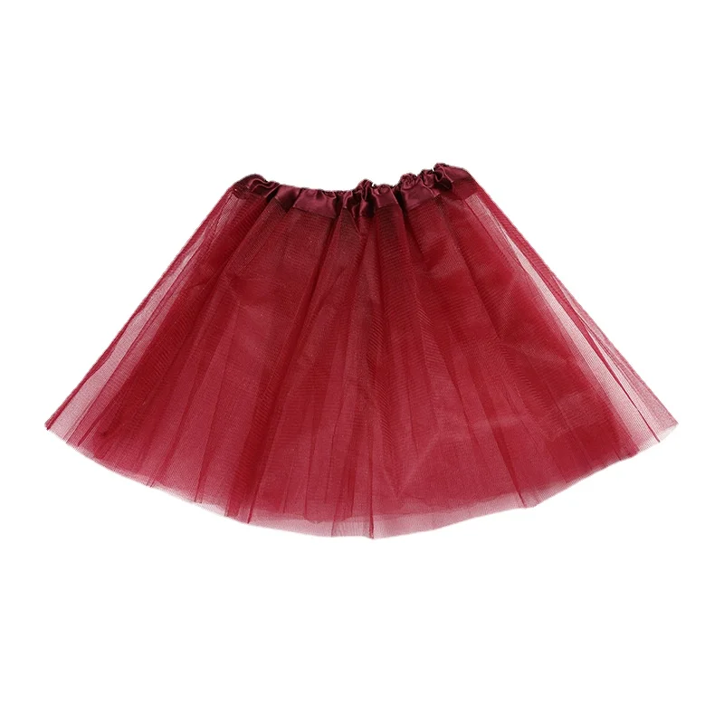 Jupe tutu élastique pour filles, vêtements de danse de Ballet, Mini jupe pour fête d'anniversaire, danse, 3 couches en Tulle pour enfants de 2 à 8 ans