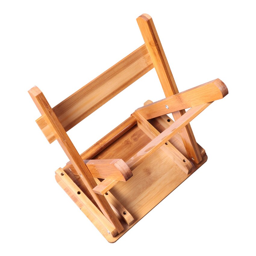 Bamboo Folding Stool for Shaving Shower Foot Rest, Outdoor Fishing Stool Folding Shower Seat, Fully Assembled 31.5cm Height